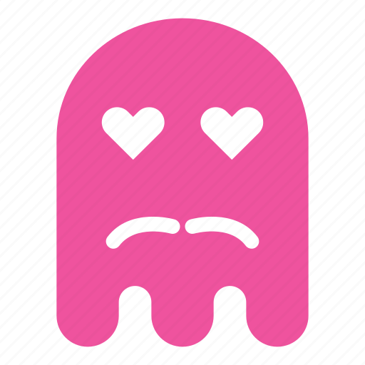 Color, emoji, emoticon, ghost, love icon - Download on Iconfinder