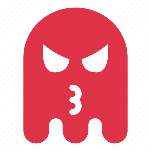 Angry, colors, emoji, emoticon, ghost, kiss icon - Download on Iconfinder