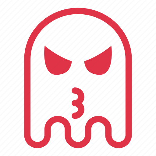 Angry, emoji, emoticon, ghost, kiss icon - Download on Iconfinder