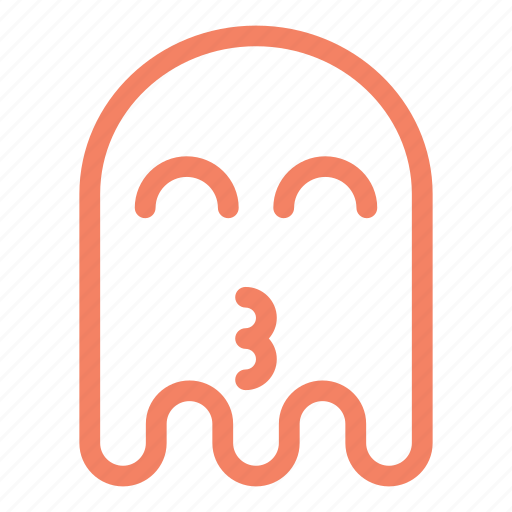 Emoji, emoticon, ghost, happy, kiss icon - Download on Iconfinder