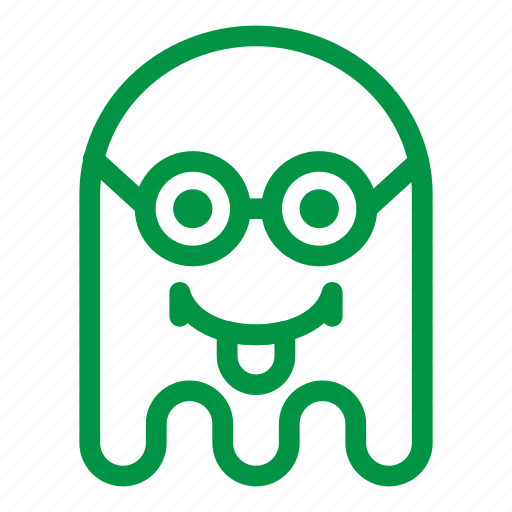 Emoji, emoticon, geek, ghost, glasses, smart, tongue icon - Download on Iconfinder