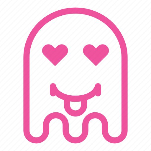 Emoji, emoticon, ghost, love, tongue icon - Download on Iconfinder
