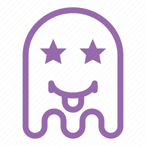 Emoji, emoticon, ghost, star, tongue icon - Download on Iconfinder