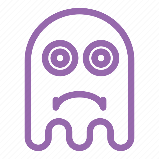Confuse, emoji, emoticon, ghost, sad icon - Download on Iconfinder