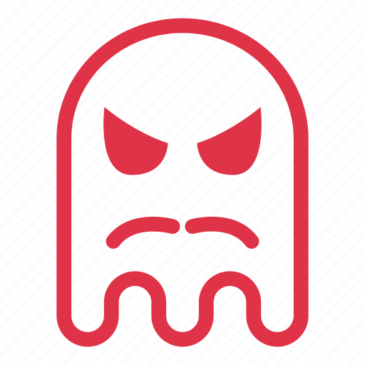 Angry, emoji, emoticon, ghost, mustache icon - Download on Iconfinder