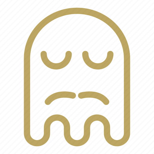 Emoji, emoticon, ghost, mustache, sad icon - Download on Iconfinder