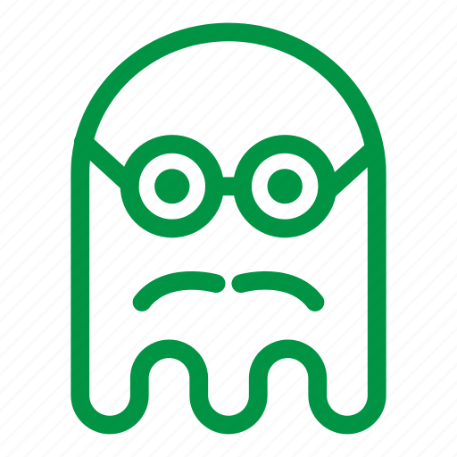 Emoji, emoticon, geek, ghost, mustache icon - Download on Iconfinder