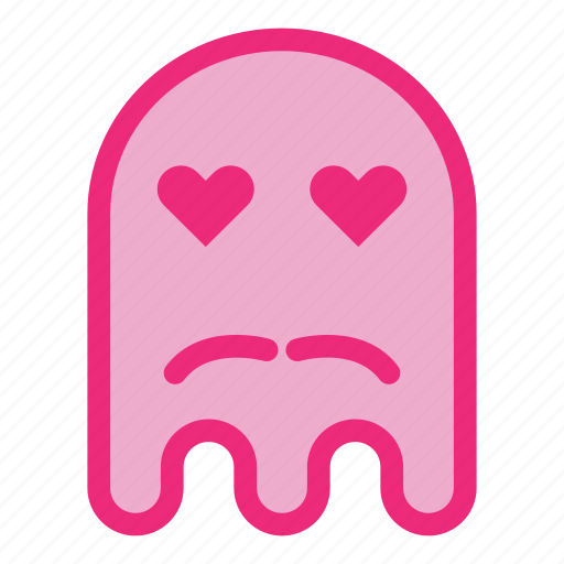 Emoji, emoticon, ghost, love, mustache, halloween icon - Download on Iconfinder