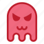 angry, cat mouth, emoji, emoticon, ghost, halloween 