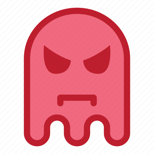 Angry, emoji, emoticon, ghost, halloween icon - Download on Iconfinder
