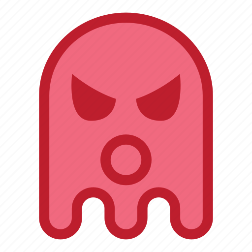 Angry, emoji, emoticon, ghost, react, wow, halloween icon - Download on Iconfinder