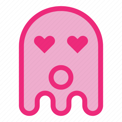 Emoji, emoticon, ghost, love, wow, halloween icon - Download on Iconfinder