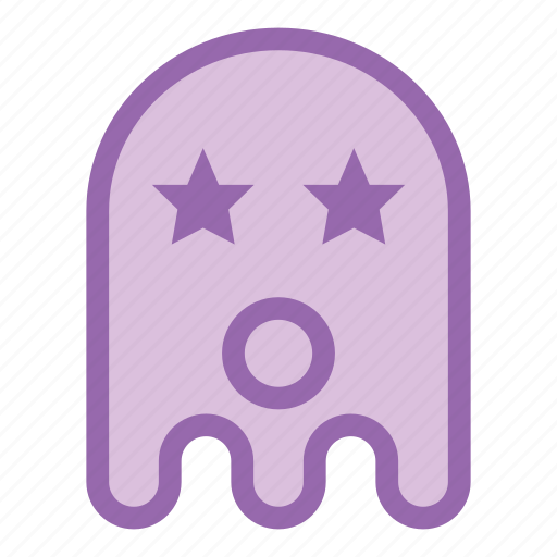 Emoji, emoticon, ghost, star, wow, halloween icon - Download on Iconfinder