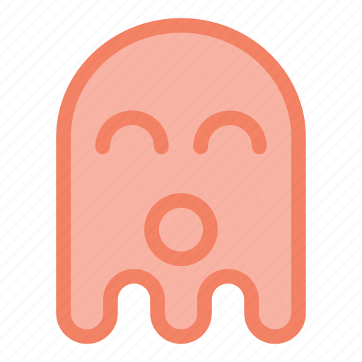 Emoji, emoticon, ghost, happy, wow, halloween icon - Download on Iconfinder