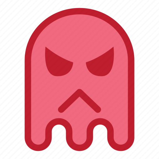 Angry, emoji, emoticon, ghost, halloween icon - Download on Iconfinder