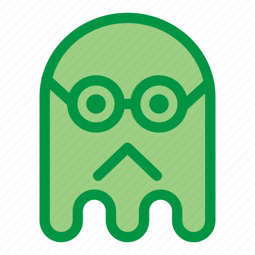 Emoji, emoticon, geek, ghost, glasses, sad, halloween icon - Download on Iconfinder