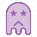 emoji, emoticon, ghost, star, halloween 