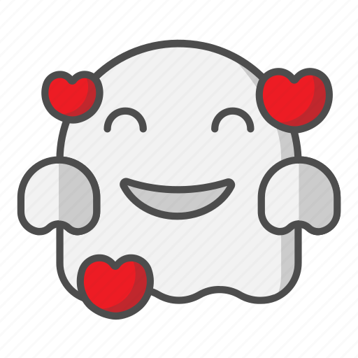 Love, ghost, emojis, halloween, heart, smile, happy icon - Download on Iconfinder