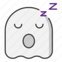 sleep, ghost, emojis, halloween, emoticon, emoji, emotion, night, bed