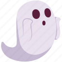 boo, ghost, spooky, horror, face, expression, character, illustration, emoji, scary