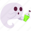 potion, ghost, spooky, horror, face, expression, character, illustration, emoji 