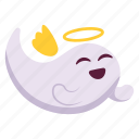 angle, ghost, expression, face, character, sticker, emoji, horror, scary