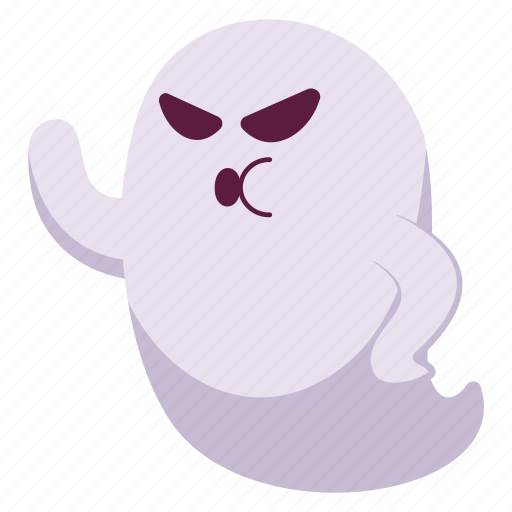 Angry, ghost, expression, face, character, sticker, emoji icon - Download on Iconfinder