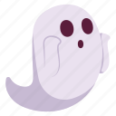 boo, ghost, expression, face, character, sticker, emoji, horror, scary