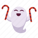 candy, ghost, expression, face, character, sticker, emoji, horror, scary