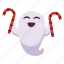 candy, ghost, expression, face, character, sticker, emoji, horror, scary 