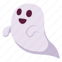 happy, ghost, expression, face, character, sticker, emoji, horror, scary