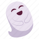 laughing, ghost, expression, face, character, sticker, emoji, horror, scary