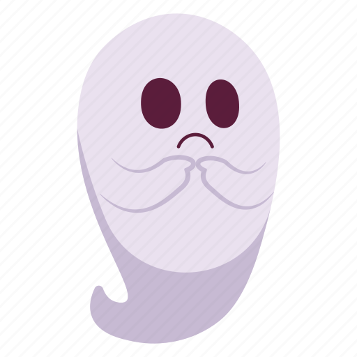 Sad, ghost, expression, face, character, sticker, emoji icon - Download on Iconfinder