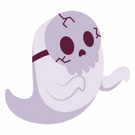 Skull, ghost, expression, face, character, sticker, emoji icon - Download on Iconfinder