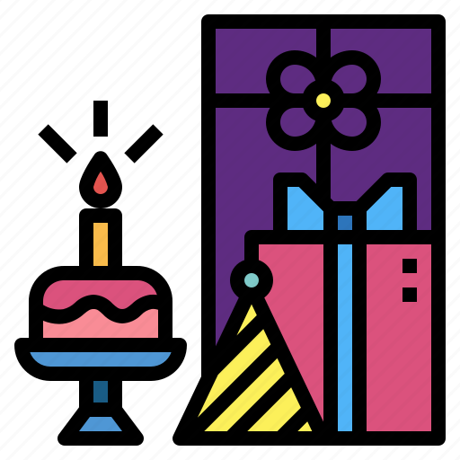Birthday, cake, gift, present icon - Download on Iconfinder