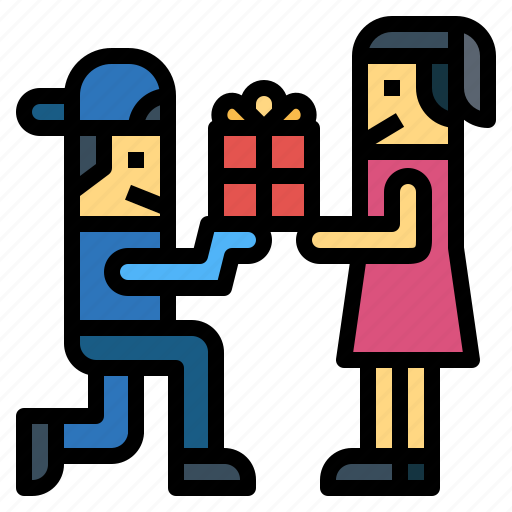 Couple, gift, give, present, surprise icon - Download on Iconfinder