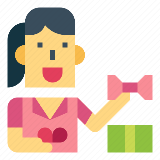 Bow, box, gift, present, woman icon - Download on Iconfinder
