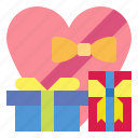 bow, box, gift, present, valentine