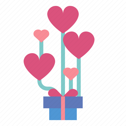 Balloon, gift, heart, present, valentine icon - Download on Iconfinder