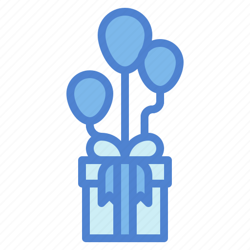 Ballon, box, gift, present icon - Download on Iconfinder