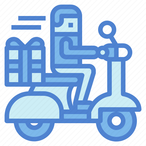 Delivery, gift, motorcycle icon - Download on Iconfinder