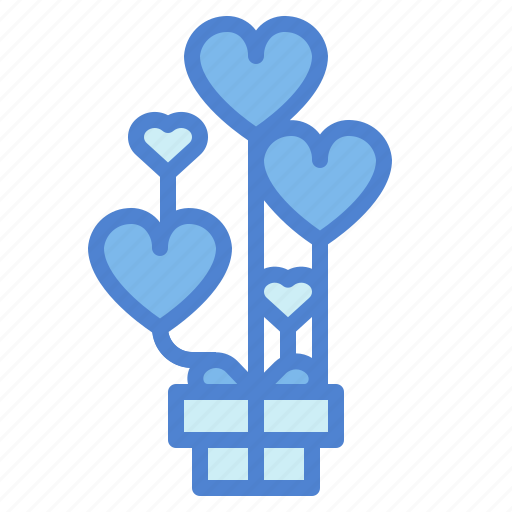 Balloon, gift, heart, present, valentine icon - Download on Iconfinder