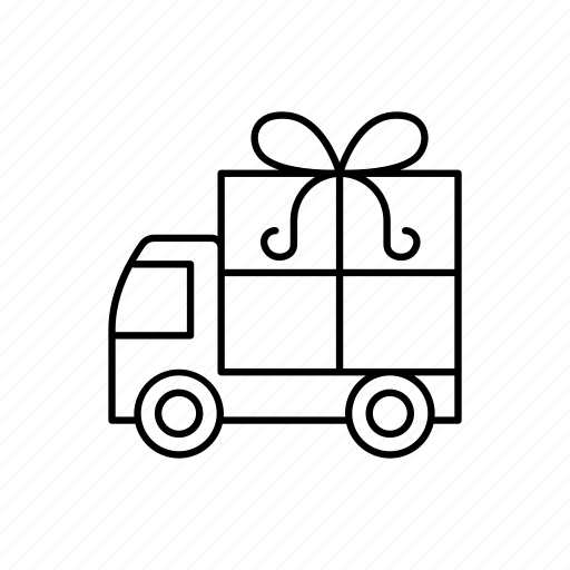 Gift, present, truck, transport, delivery icon - Download on Iconfinder