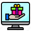 computer, gift, birthday, package, aniversary, celebration 