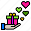 gift, heart, box, birthday, package, aniversary, celebration 