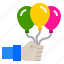 balloon, birthday, package, aniversary, celebration 