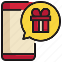 box, mobile, application, online, gift icon