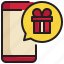 box, mobile, application, online, gift icon 