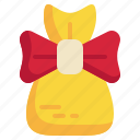 bag, ribbon, give, happy, money, gift icon