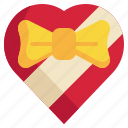 heart, box, ribbon, happy, love, gift icon